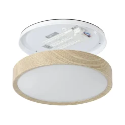 EGLO KYLPYHUONEKATTOVALAISIN MUSURITA LED 14,6W PUU/VALKOINEN