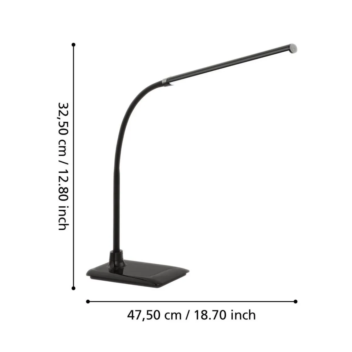 EGLO LED PÖYTÄVALAISIN LAROA MUSTA