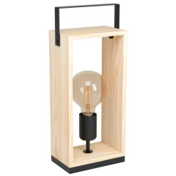 EGLO PÖYTÄVALAISIN FAMBOROUGH MUSTA/NATURAL 40CM