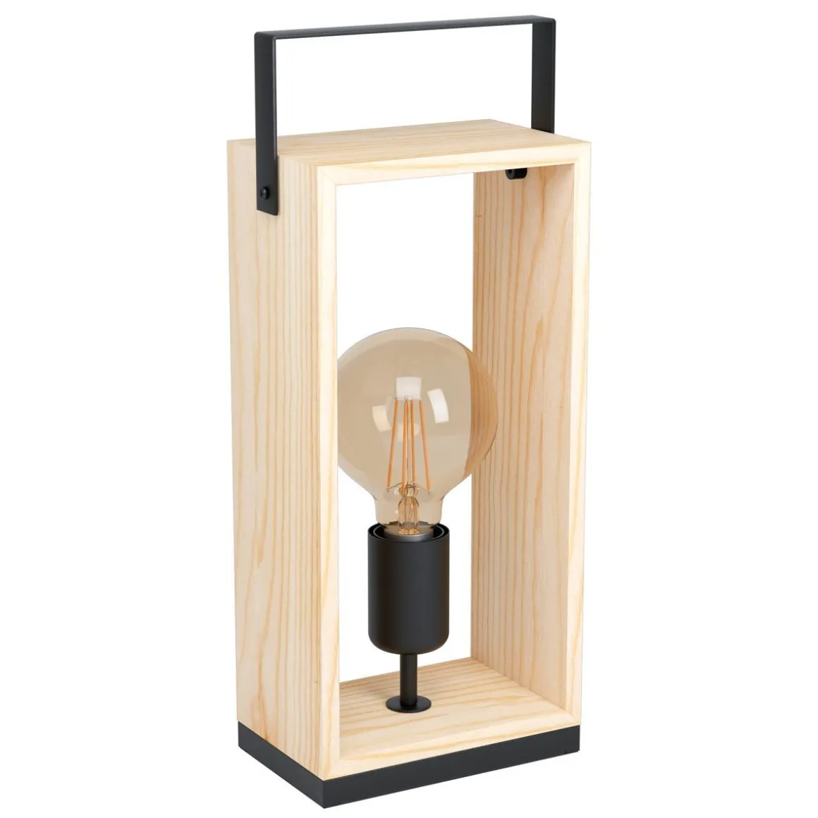 EGLO PÖYTÄVALAISIN FAMBOROUGH MUSTA/NATURAL 40CM
