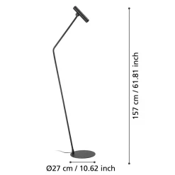 EGLO ALMUDAINA LATTIAVALAISIN 157CM MUSTA