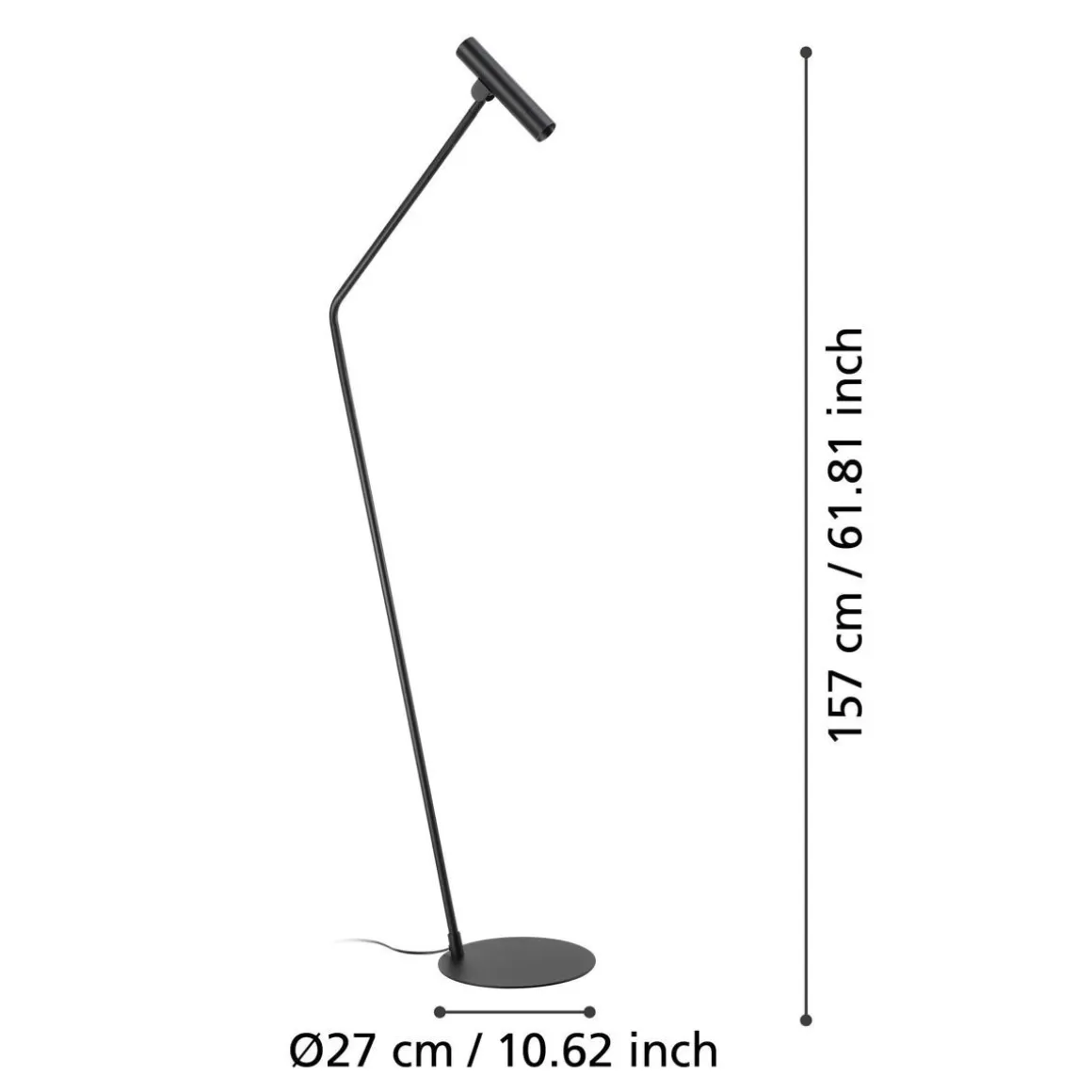 EGLO ALMUDAINA LATTIAVALAISIN 157CM MUSTA