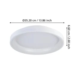EGLO KATTOVALAISIN LORETELLO 35CM LED 12W VALKOINEN
