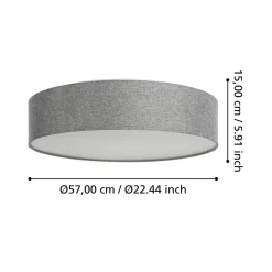 EGLO ÄLYKATTOVALAISIN ROMARO-Z LED 35W HARMAA/VALKOINEN