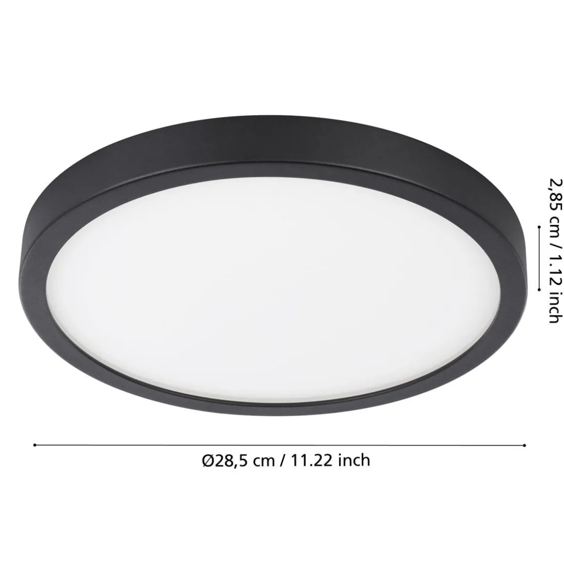 EGLO ULKOKATTOVALAISIN LED ARGOLIS 2 28,5 CM MUSTA