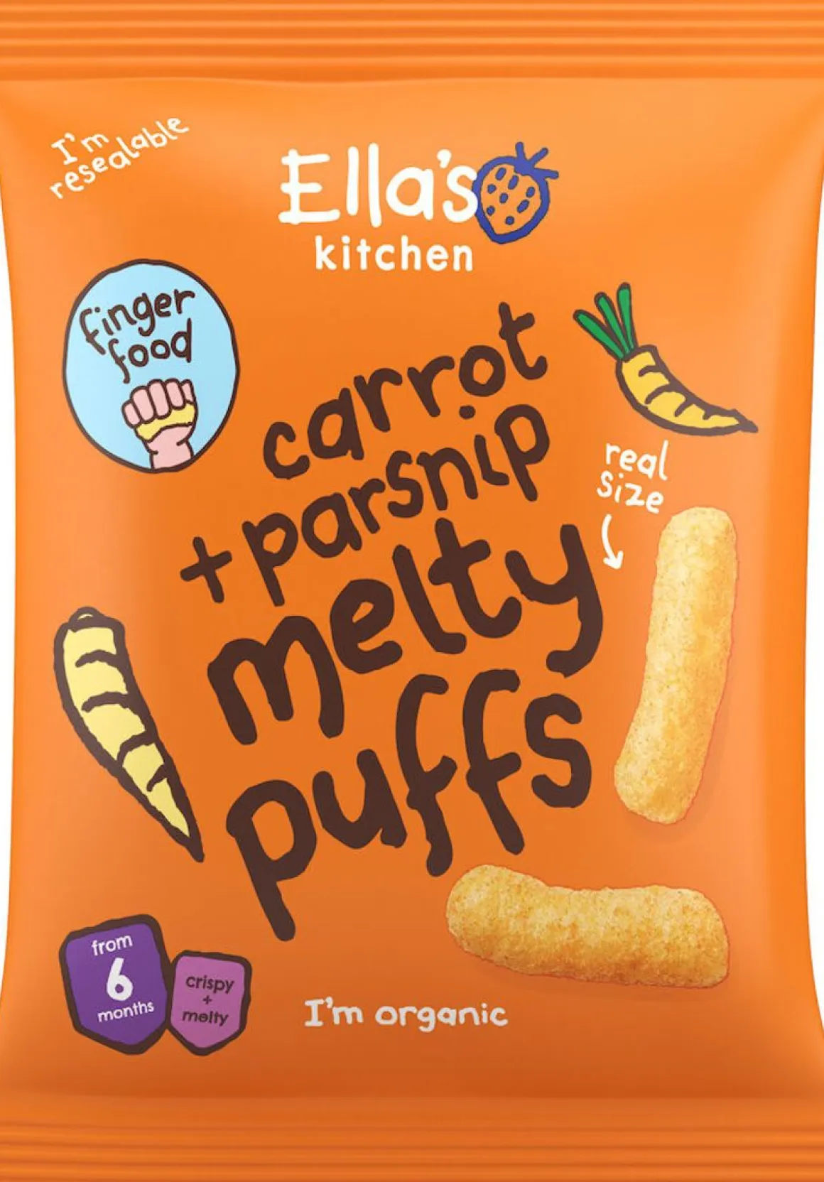 ELLA S KITCHEN PORKKANA- PALSTERNAKKA MELTY PUFFS 20 G