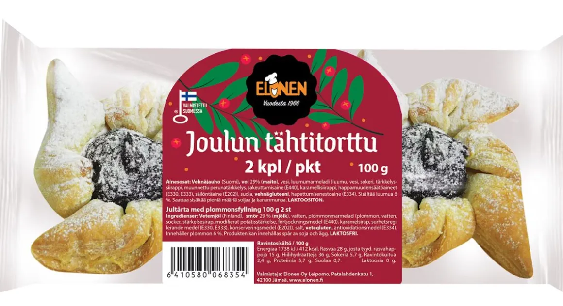 ELOSEN JOULUN TÄHTITORTTU 2KPL 100 G