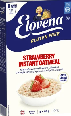 ELOVENA GLUTEENITON MANSIKKA ANNOSPIKAPUURO 5-PACK 200 G