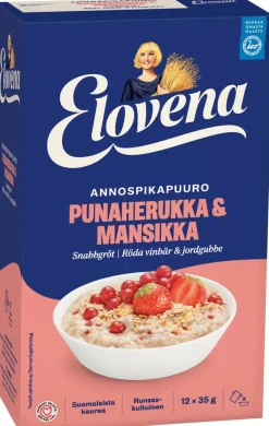 ELOVENA HETKI PUNAHERUKKA-MANSIKKA ANNOSPIKAPUURO 420 G