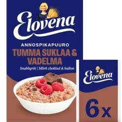 ELOVENA HETKI TUMMA SUKLAA-VADELMA ANNOSPIKAPUURO 210 G