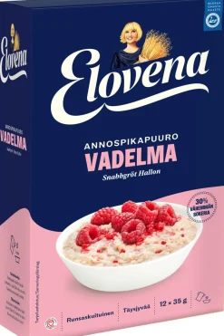 ELOVENA HETKI VADELMA ANNOSPIKAPUURO VÄHEMMÄN SOKERIA 420
