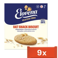ELOVENA GLUTEENITON VÄLIPALAKAURAKEKSI 9X18G 160 G