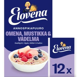 ELOVENA HETKI OMENA & VADELMA & MUSTIKKA ANNOSPIKAPUURO 420 G