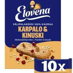 ELOVENA KARPALO-KINUSKI VÄLIPALAKEKSI 100% KAURAA 10-PACK 3