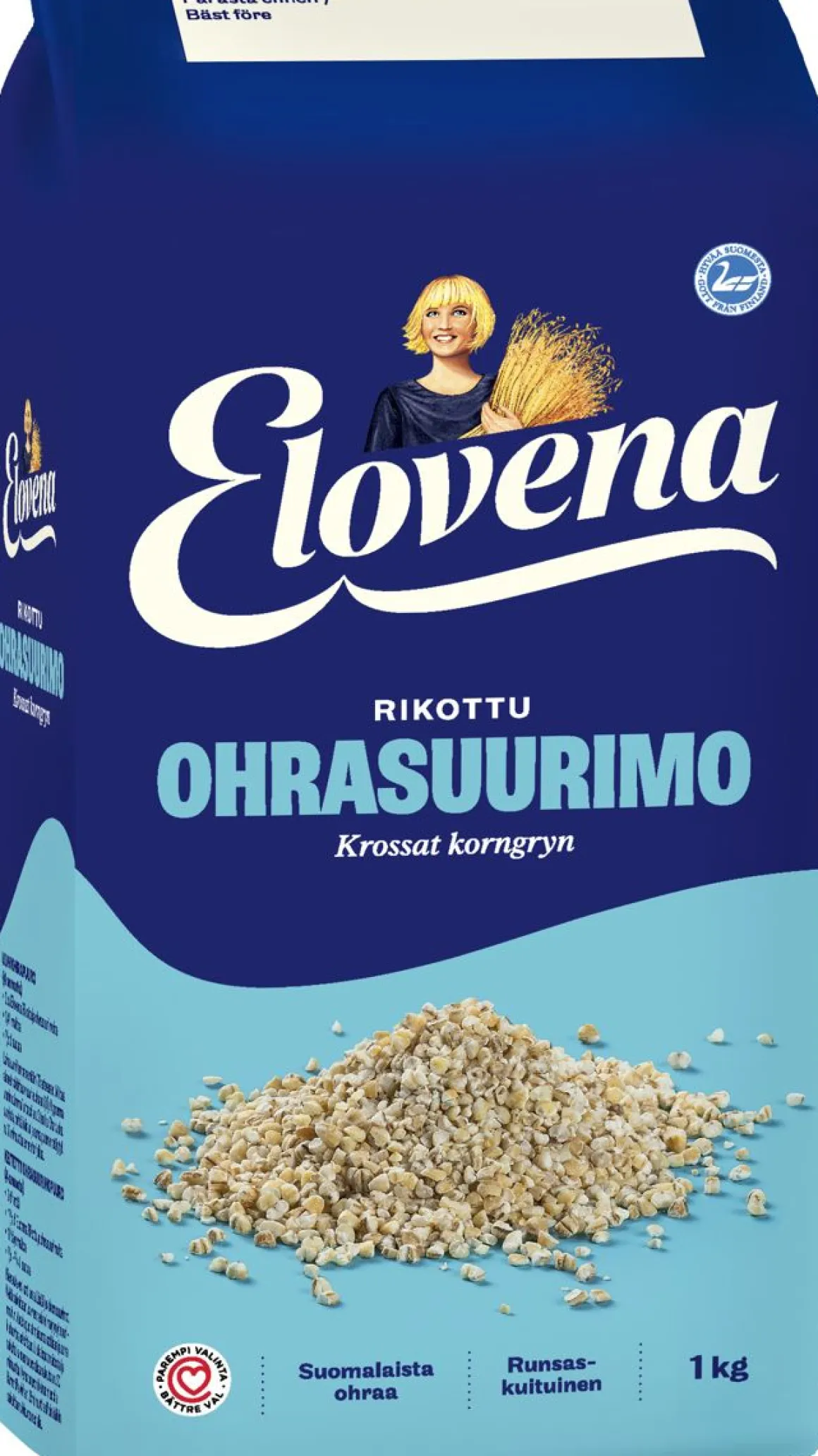 ELOVENA RIKOTTU TÄYSJYVÄ OHRASUURIMO 1 KG