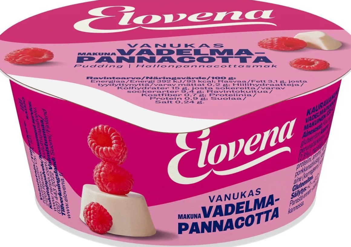ELOVENA VANUKAS VADELMAPANNACOTTA 135 G