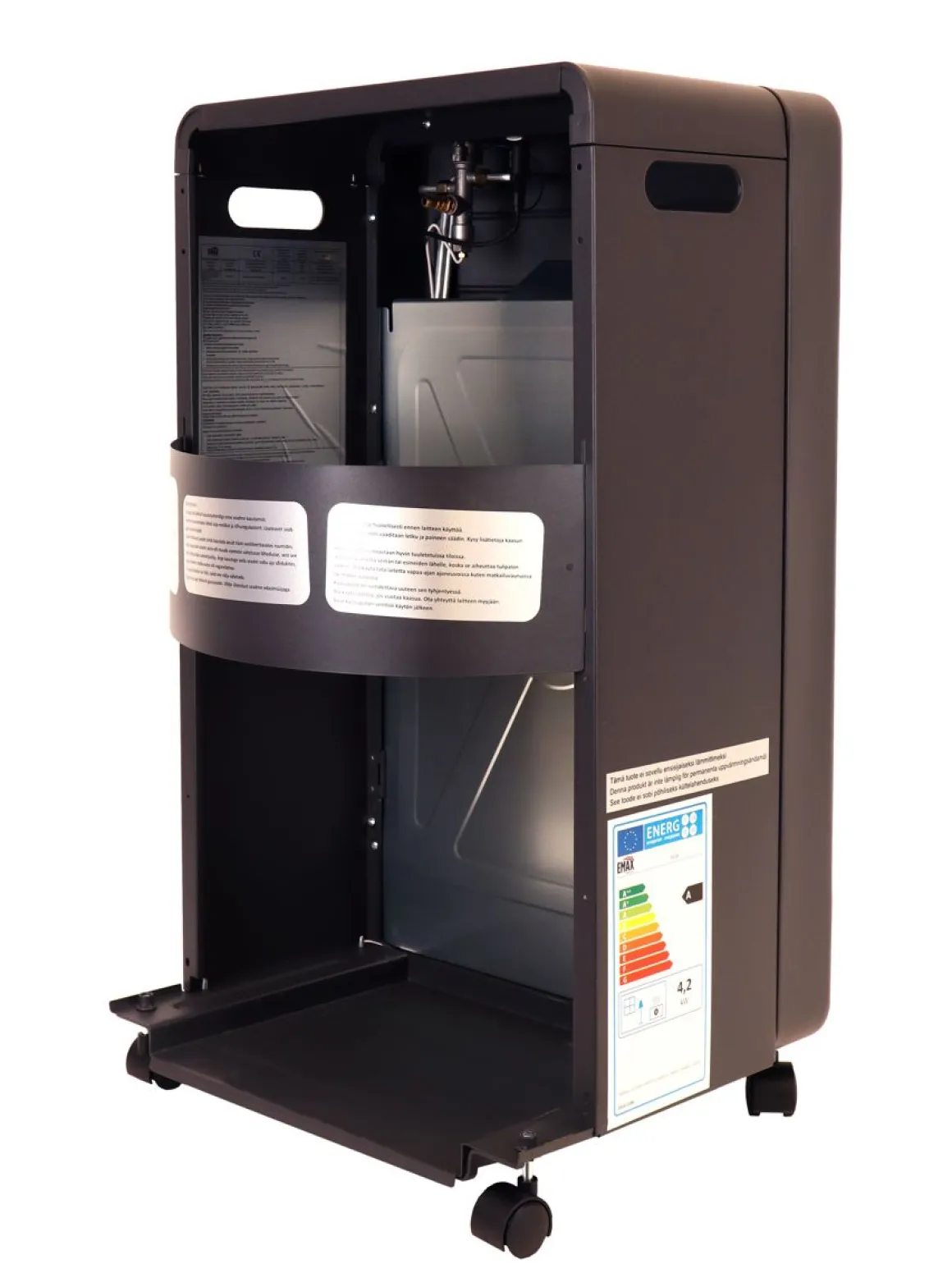 EMAX HEATING KAASULÄMMITIN 4.2KW KOKOONTAITTUVA, MUSTA