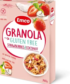 EMCO GRANOLA MANSIKKA KOOKOS GLUTEENITON 340 G