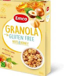 EMCO GRANOLA HUNAJA HASSELP GLUTEENITON 340 G