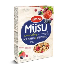 EMCO MYSLI MUSTIKKA VADELMA  375 G