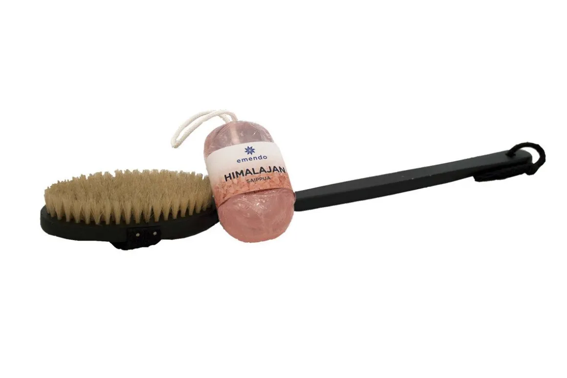 EMENDO SAUNAHARJA MUSTA + HIMALAJAN NARUSAIPPUA 180G 180 G