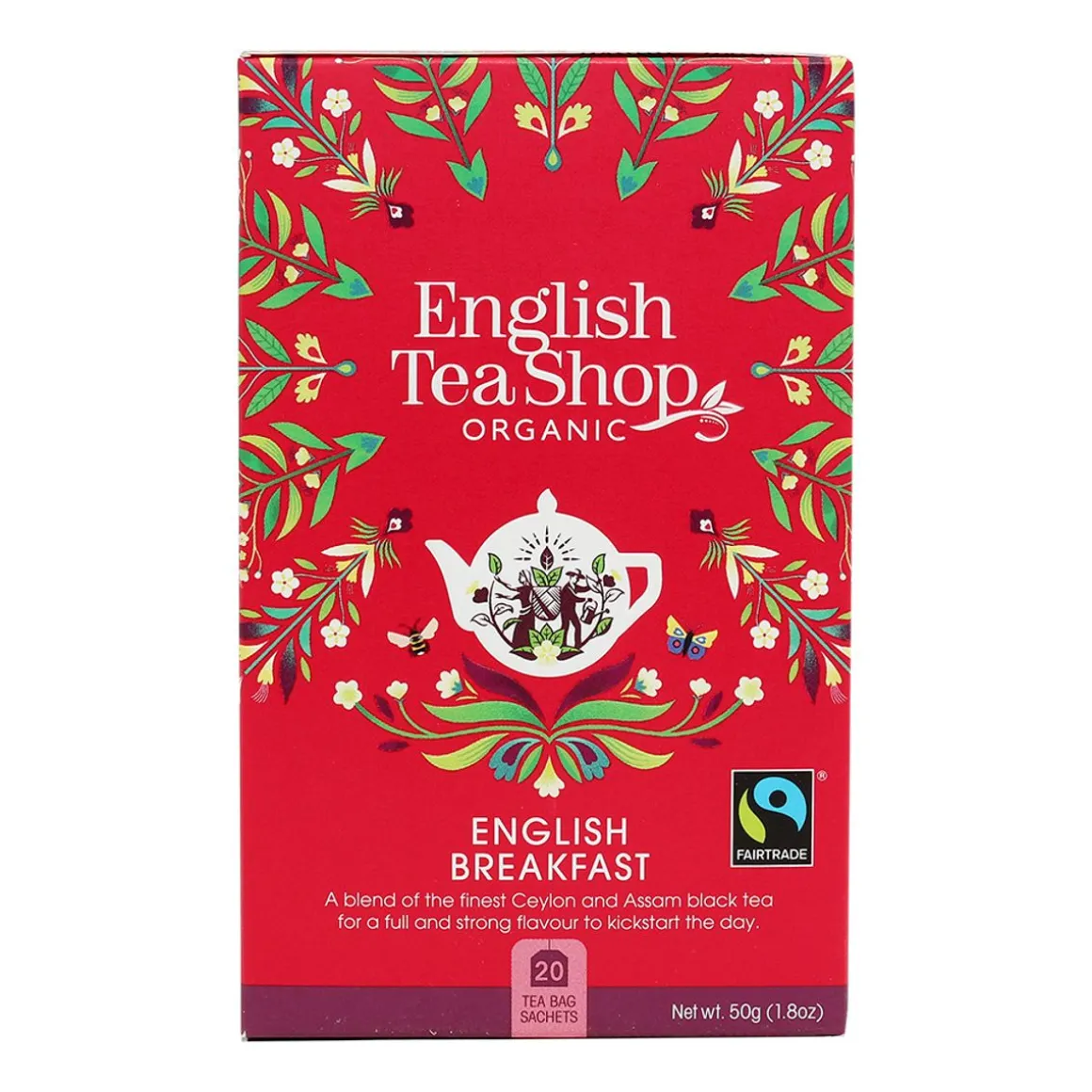 ENGLISH TEA SHOP MUSTA TEE ENGLISH BREAKFAST 20 PSS, REILU KAUP 40 G