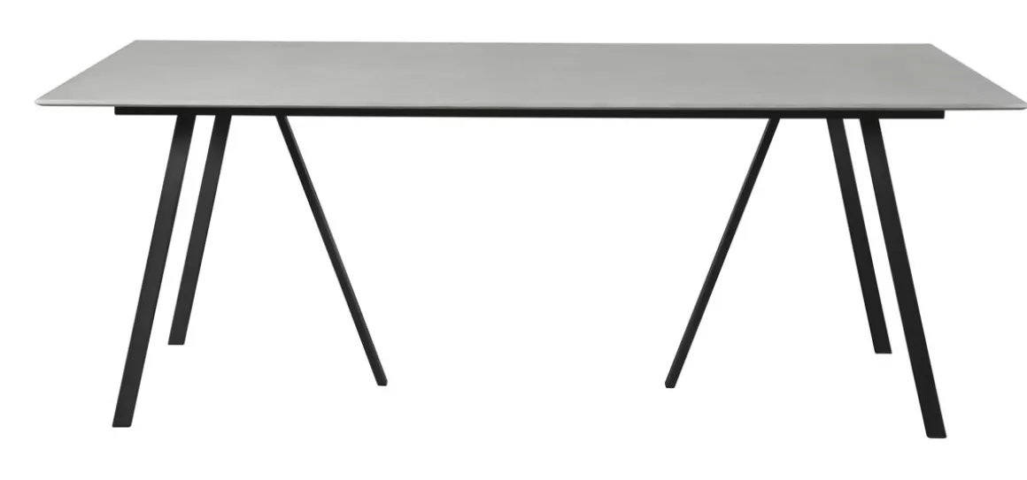 ENVY PUUTARHAPÖYTÄ 200X100CM MUSTA/HARMAA