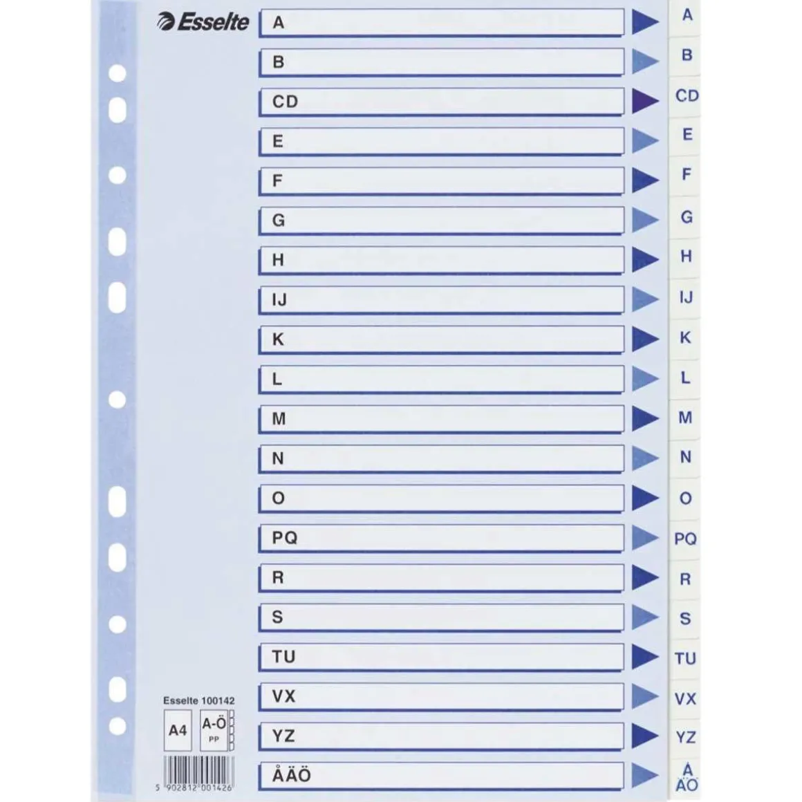 ESSELTE REKISTERI ESSELTE A-Ö A4 KARTONKI