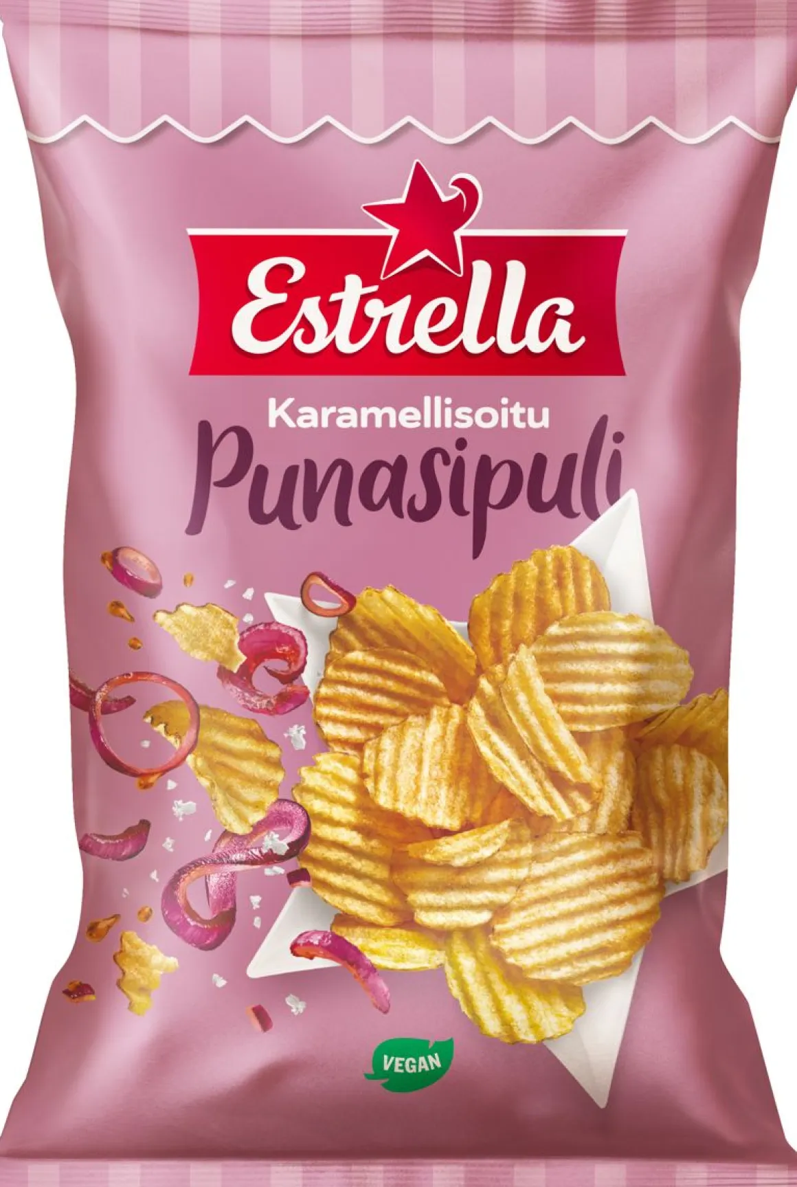 ESTRELLA KARAMELLISOITU PUNASIPULI CHIPS 275 G