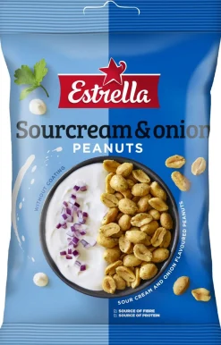 ESTRELLA SOURCREAM & ONION PEANUTS 140 G