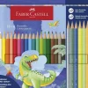 FABER-CASTELL CLASSIC PUUVÄRIKYNÄT DINOUSAUR 24 VÄRIÄ