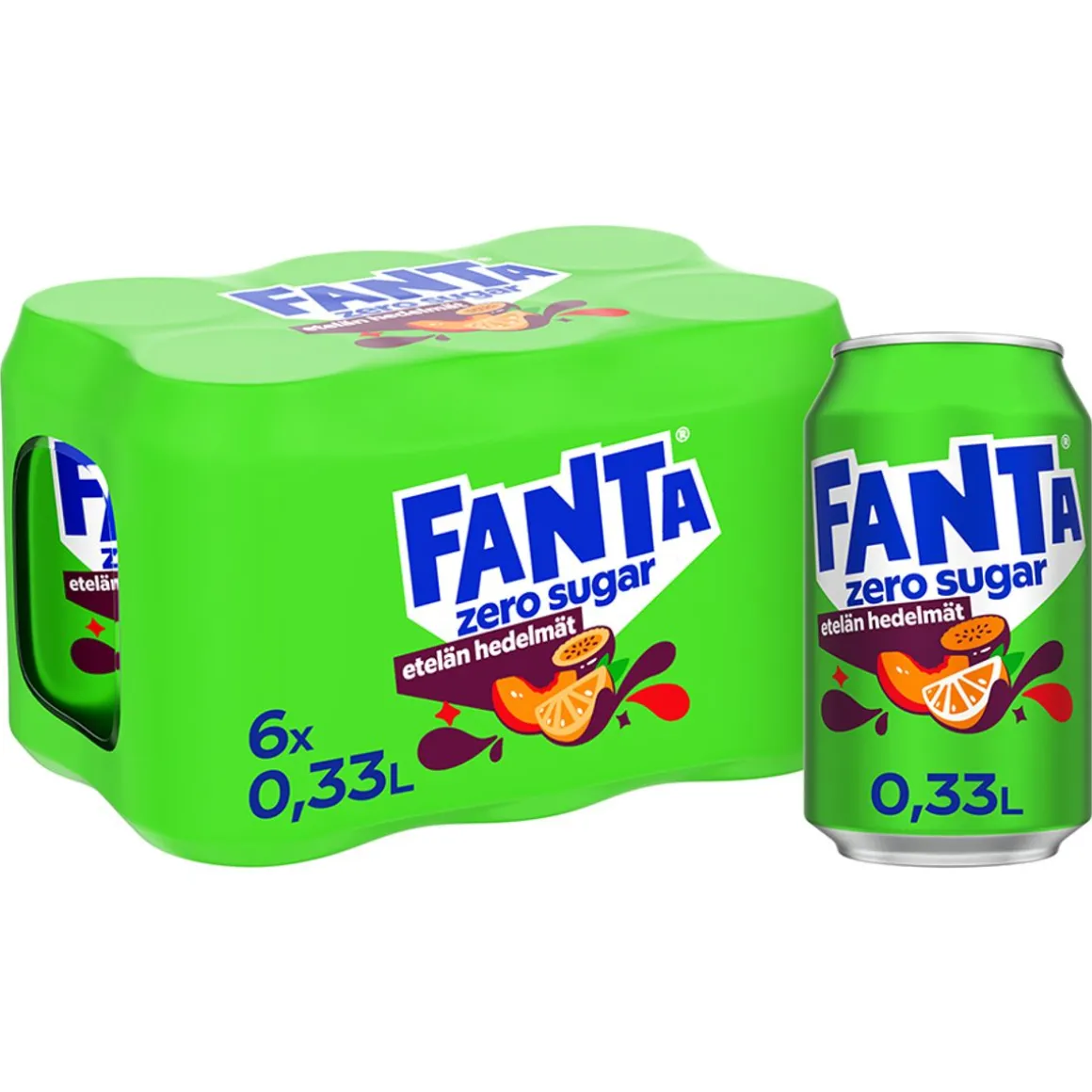 FANTA ZERO ETELÄN HEDELMÄT 0,33 TLK 6-PACK 1,98 L