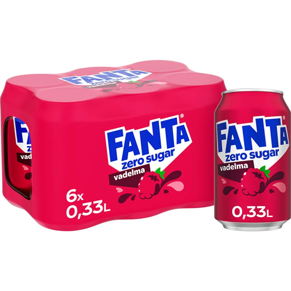 FANTA ZERO VADELMA 0,33 TLK 6-PACK 1,98 L