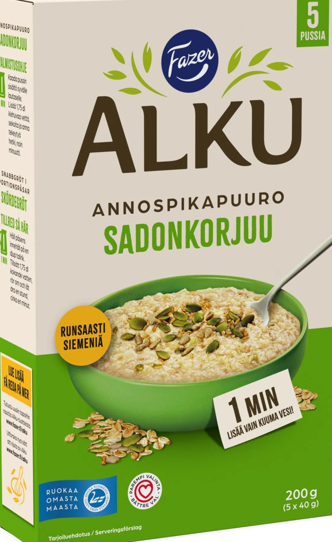 FAZER ALKU ANNOSPIKAPUURO SADONKORJUU 5X40G 200 G