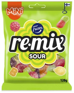 FAZER REMIX MINI SOUR KARKKIPUSSI  120 G