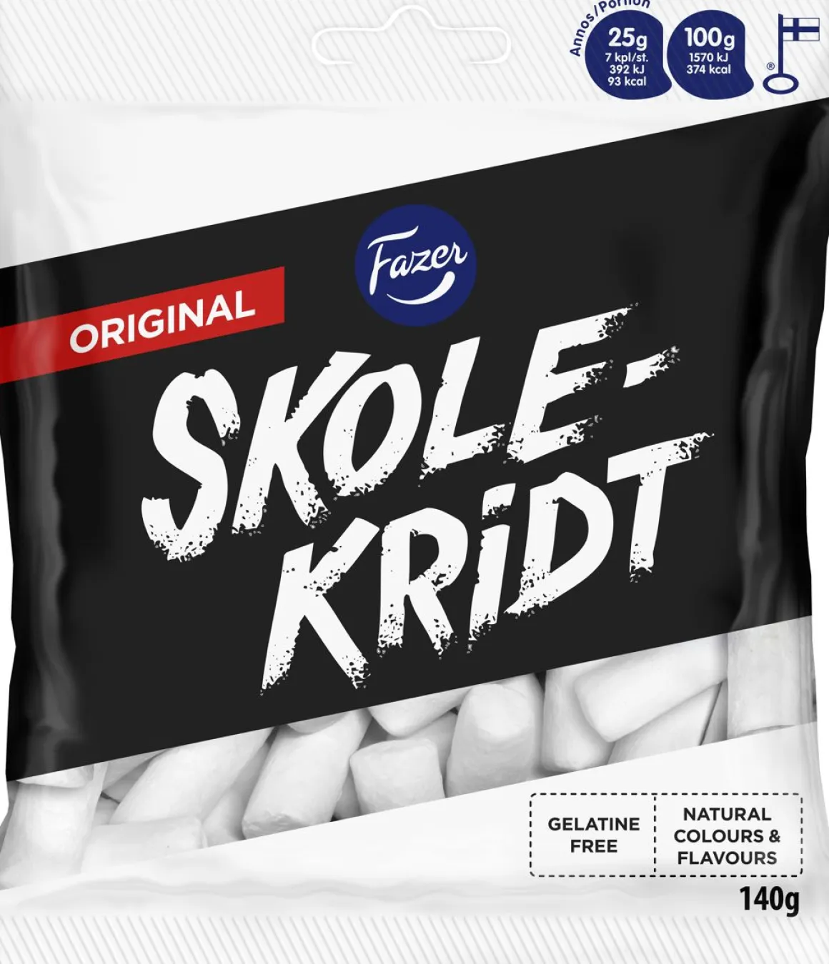 FAZER SKOLEKRIDT VL, VEGAN KARKKIPUSSI 140 G