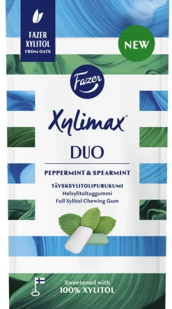FAZER XYLIMAX PEPPERMINT AND SPEARMINT KSYLITOLIPURUKUMI 38G 38