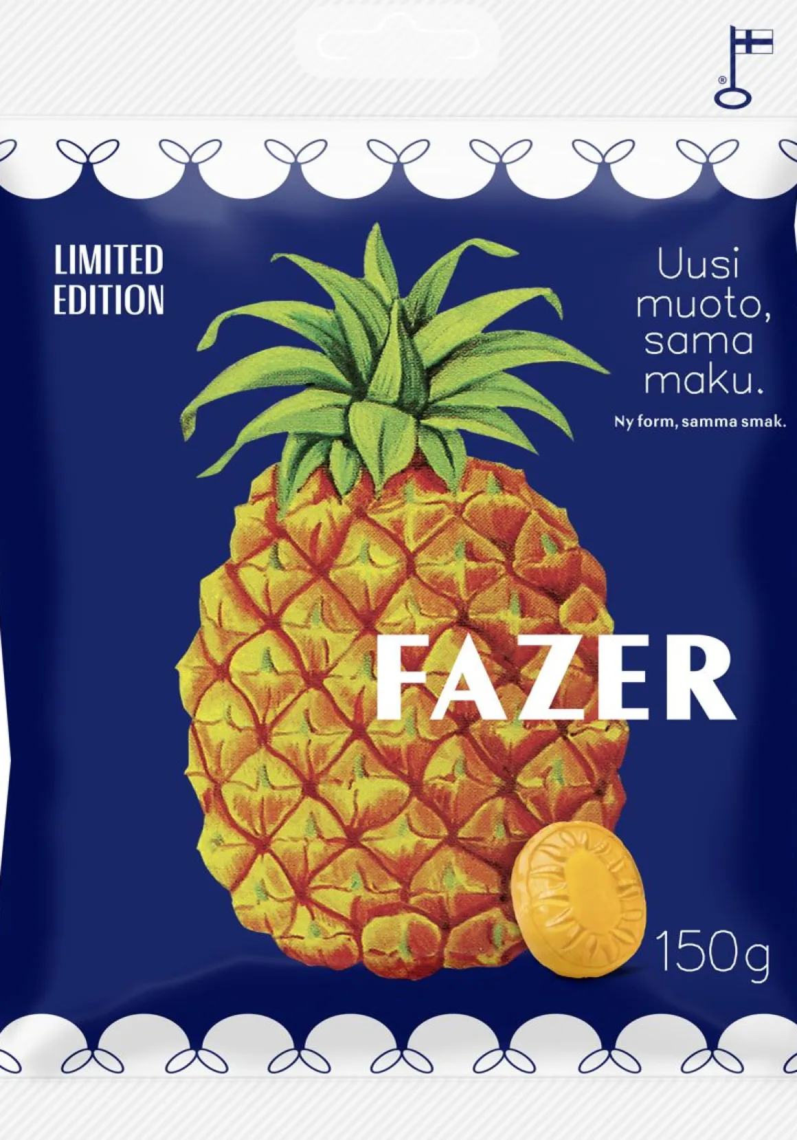 FAZER ANANAS KARKKIPUSSI 150 G