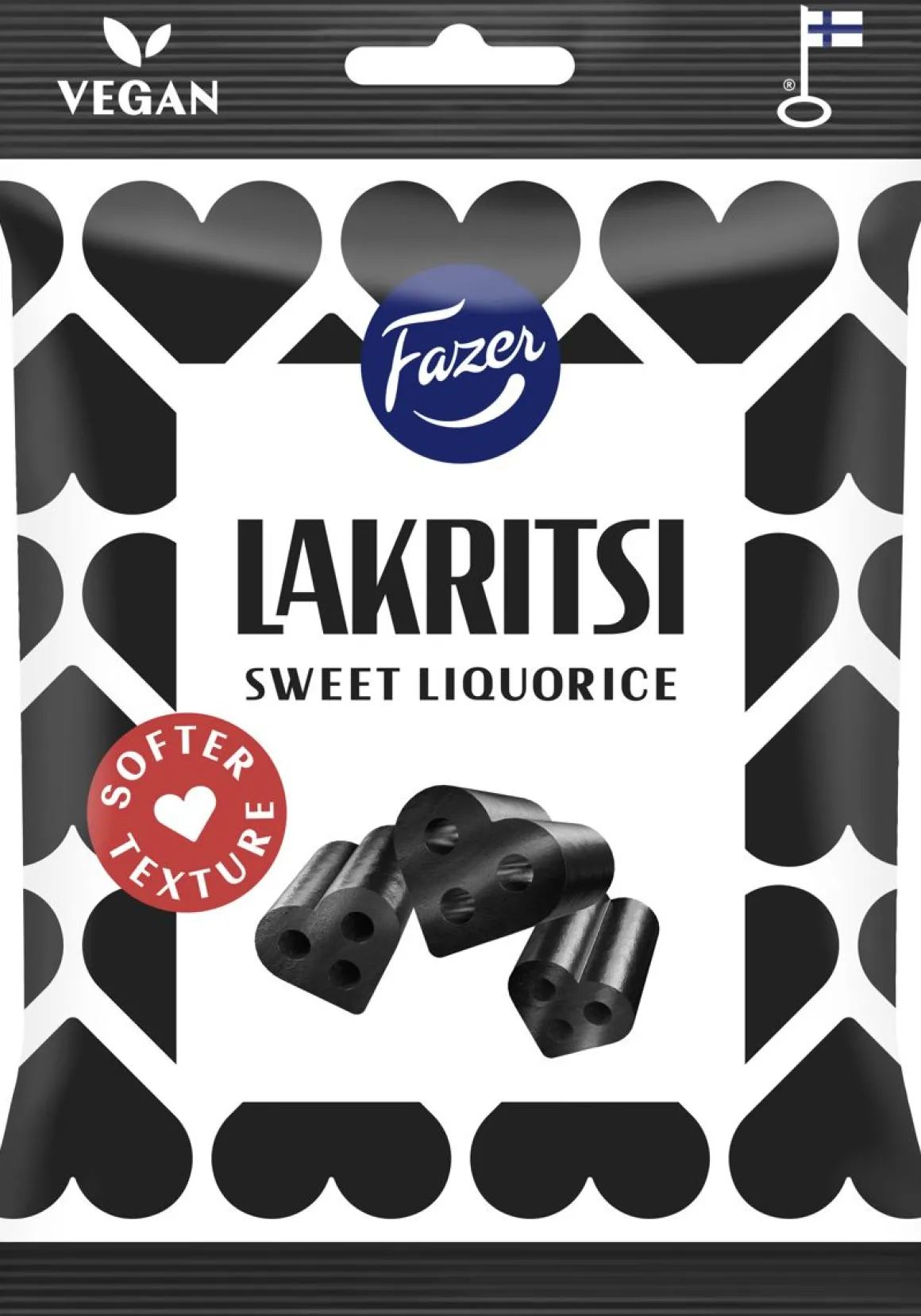 FAZER LAKRITSI SWEET LIQUORICE PUSSI 150 G