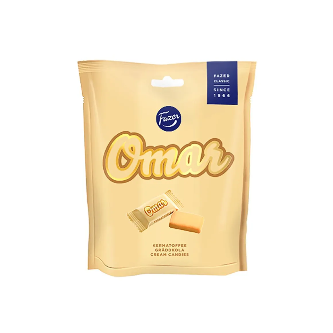 FAZER OMAR PEHMEÄ TOFFEE KARKKIPUSSI 220 G