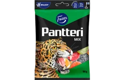 FAZER PANTTERI MIX HEDELMÄ- JA SALMIAKKIKARKKIPUSSI 180 G