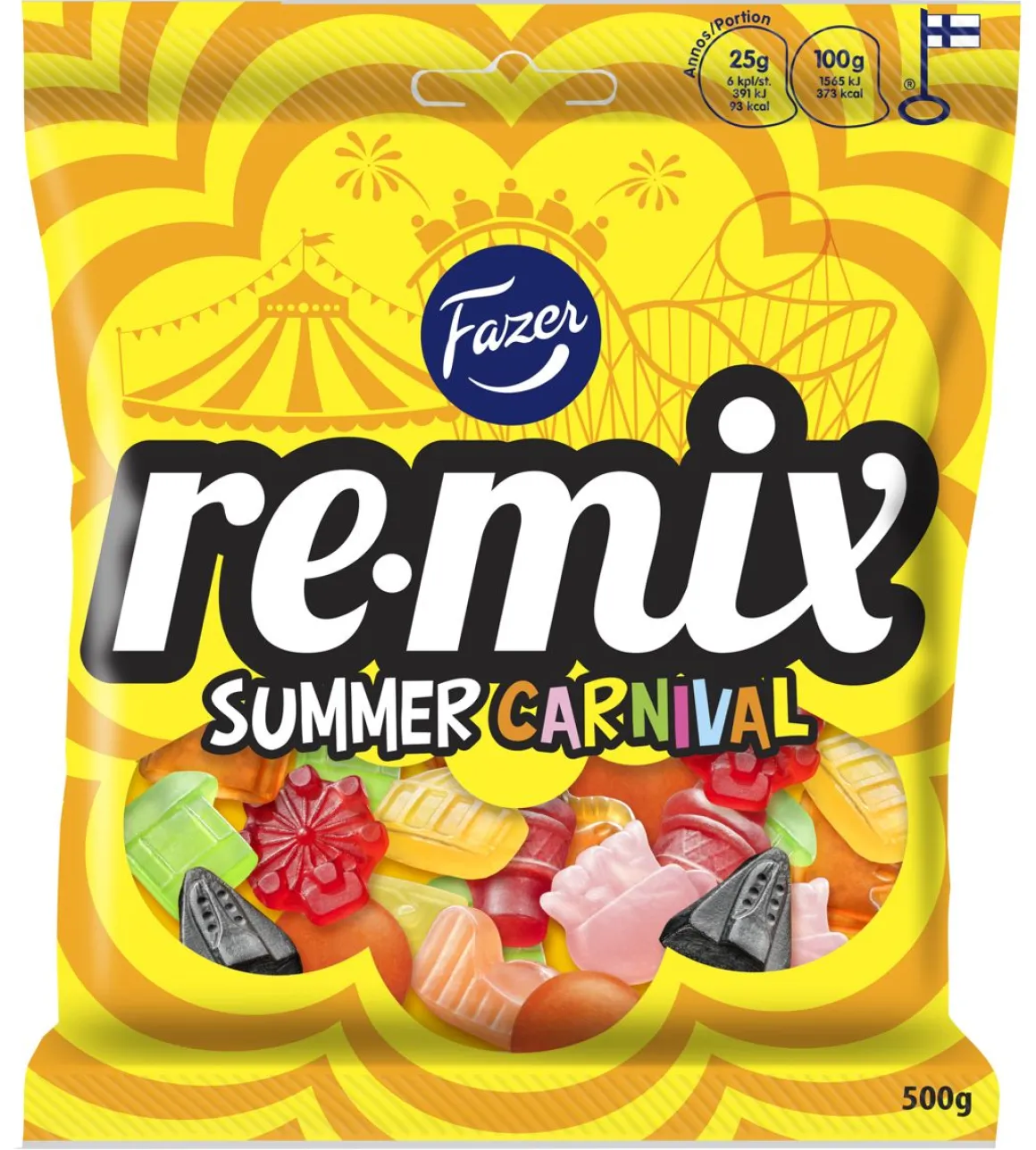 FAZER REMIX SUMMER CARNIVAL KARKKIPUSSI 500 G