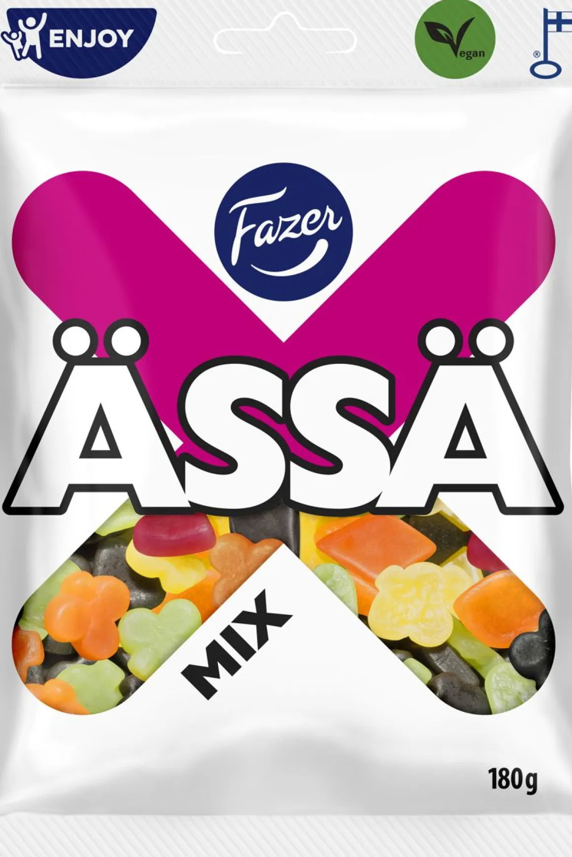 FAZER ÄSSÄ MIX HEDELMÄ- JA LAKRITSIMAKEISIA 180 G