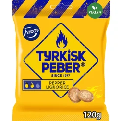 FAZER TYRKISK PEBER LIQUORICE SALMIAKKA KARKKIPUSSI 120 G