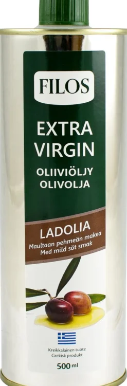 FILOS ESTRA-NEITSYTOLIIVIÖLJY LADOLIA PELTI 500 ML