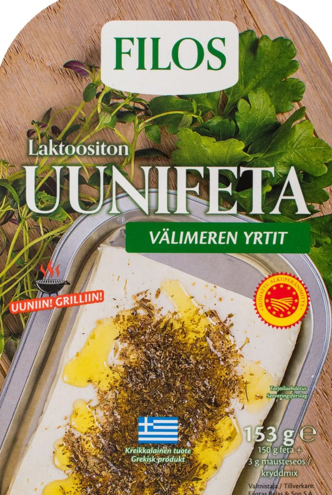 FILOS UUNIFETA VÄLIMEREN YRTIT LAKTON 153 G
