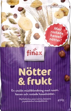 FINAX MYSLI PÄHKINÄ-HEDELMÄ 650 G