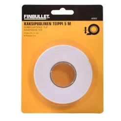 FINBULLET KAKSIPUOLINEN TEIPPI 24X1 MM 5 M