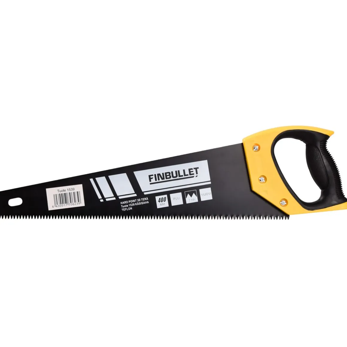 FINBULLET KÄSISAHA 400 MM 7 TPI BLACK-X