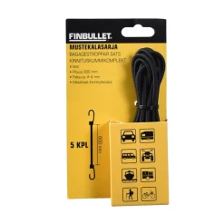 FINBULLET MUSTEKALASARJA 600 MM X 4 MM 5 KPL